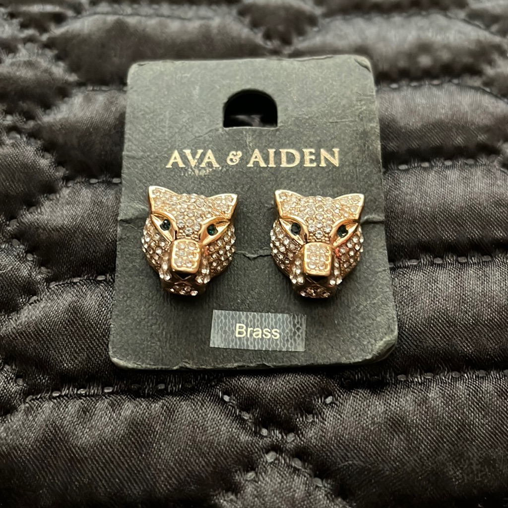 Crystal Cat Earrings